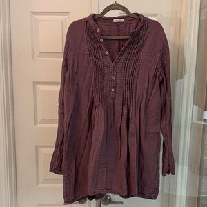 Free People Deep Purple Tunic Top